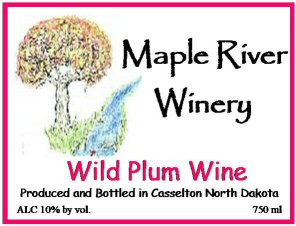 wild plum wine label